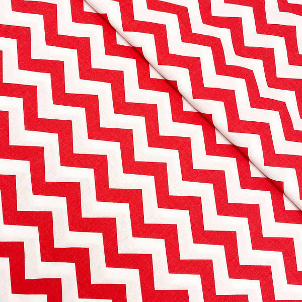 Tecido Vermelho ZigZag