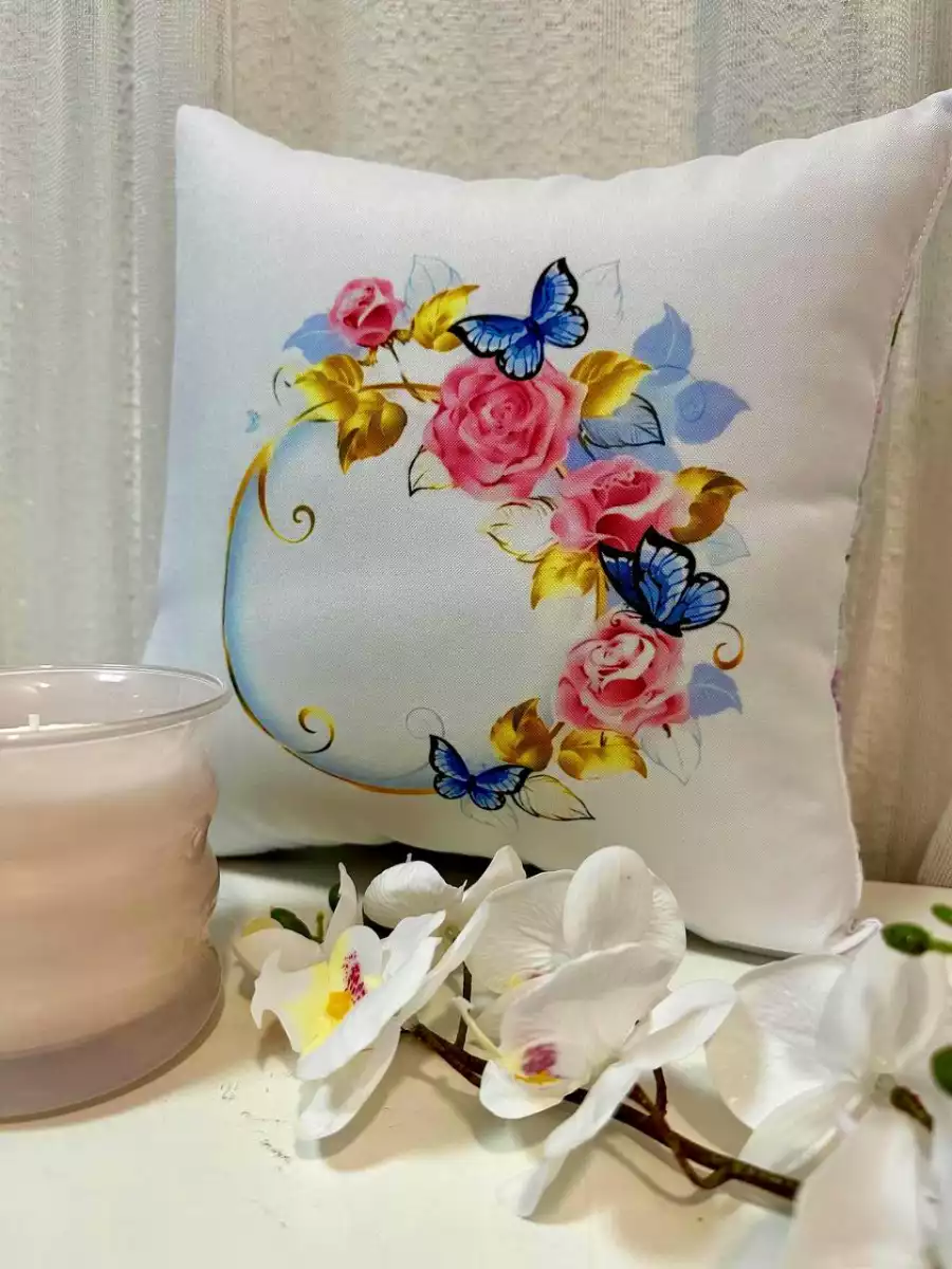 Almofada Flores Coloridas Circulo