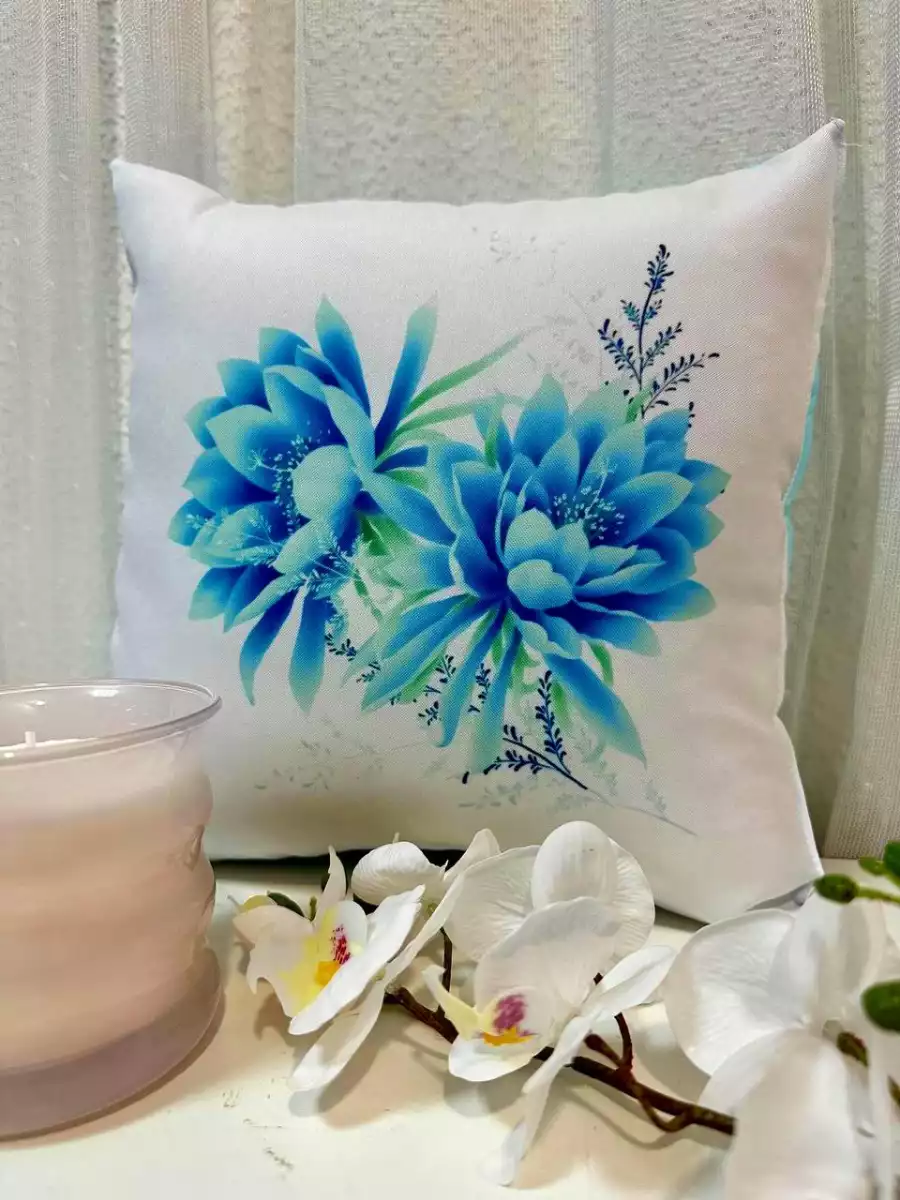 Almofada Flores Azuis