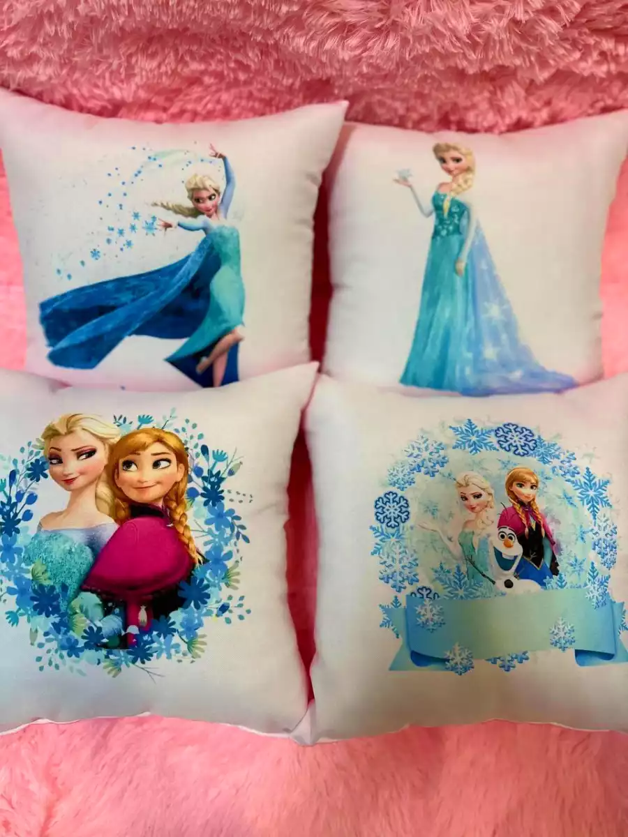 Almofada Frozen Elsa e Ana Flocos de Neve