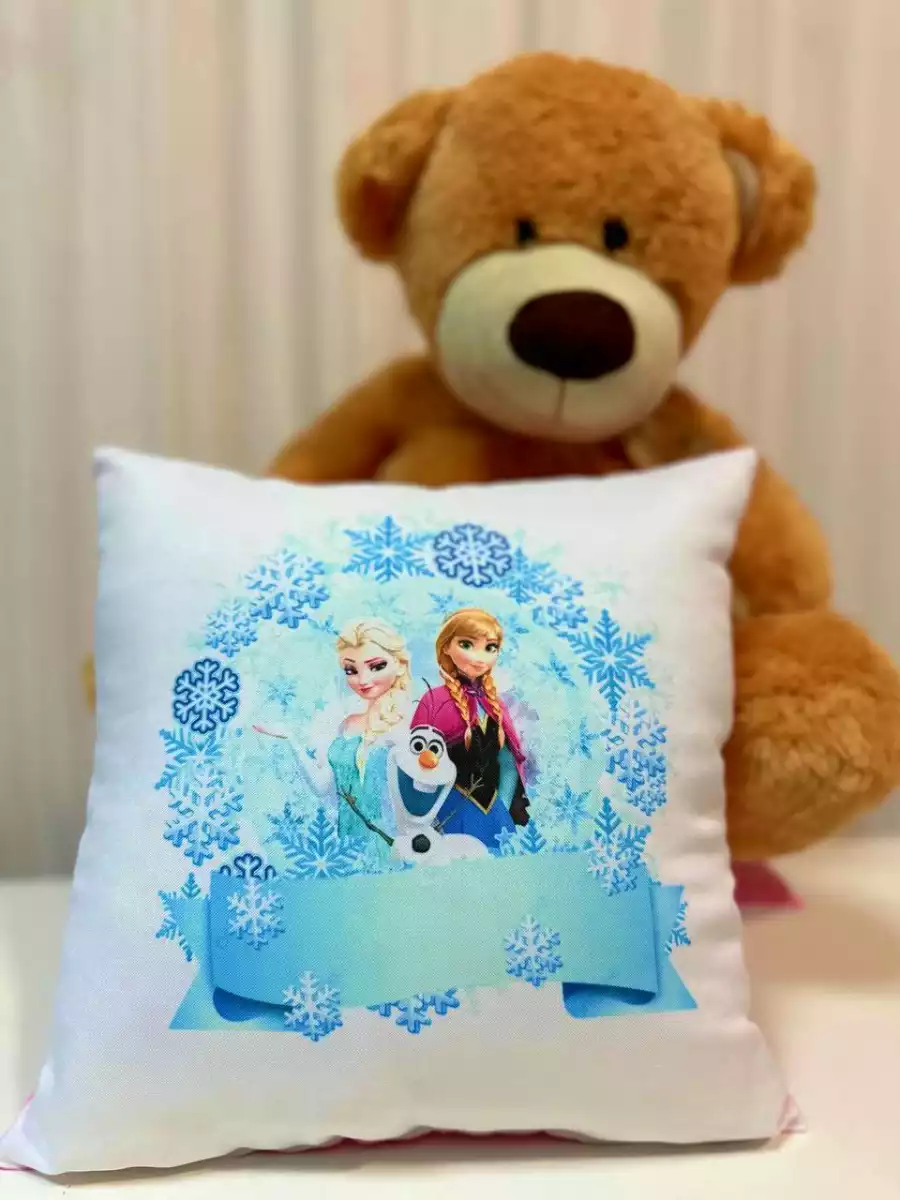 Almofada Frozen Elsa e Ana Flocos de Neve