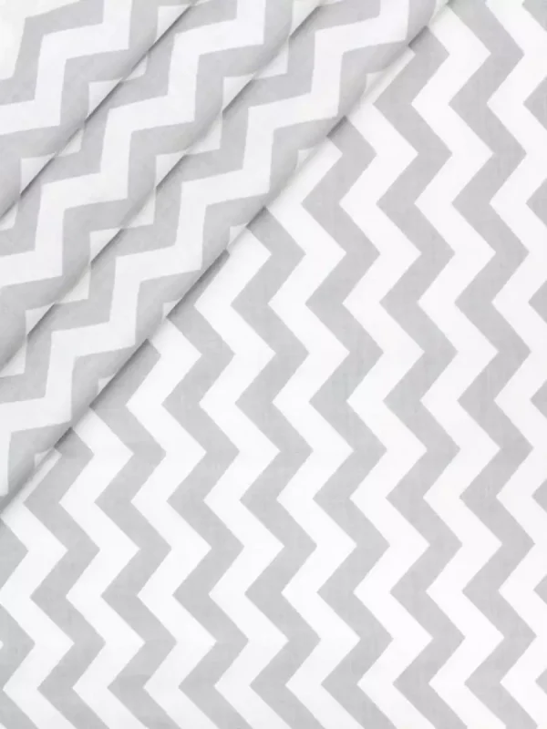 Tecido Cinzento ZigZag