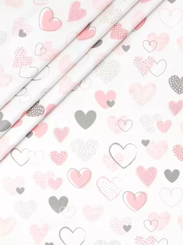 Tecido Corações Coloridas