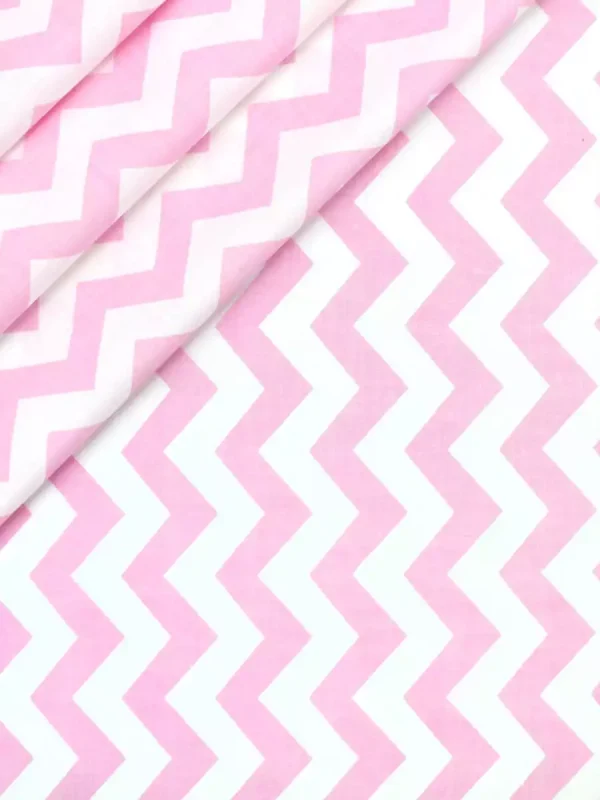 Tecido Rosa ZigZag