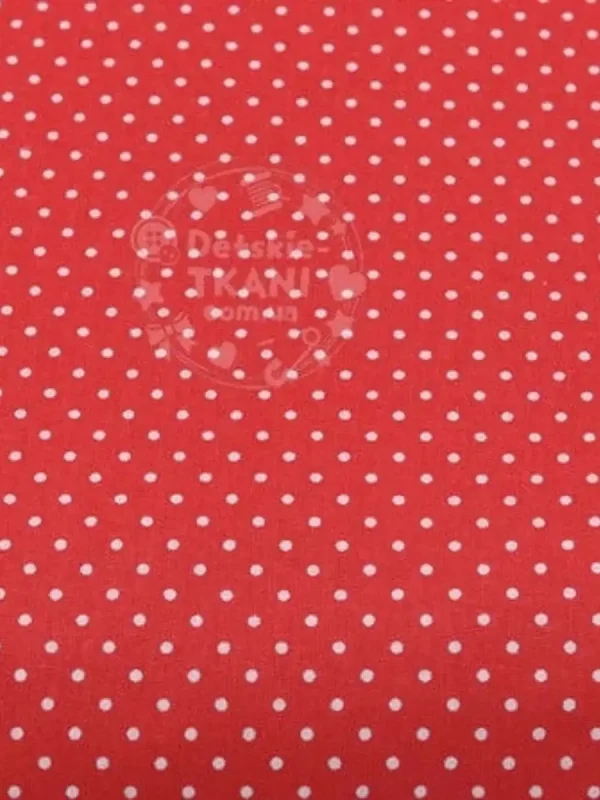 Tecido Vermelho Bolinhas