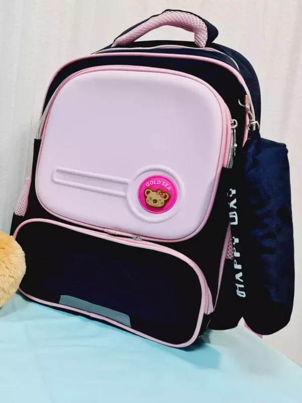 Mochila Azul Escuro Rosa