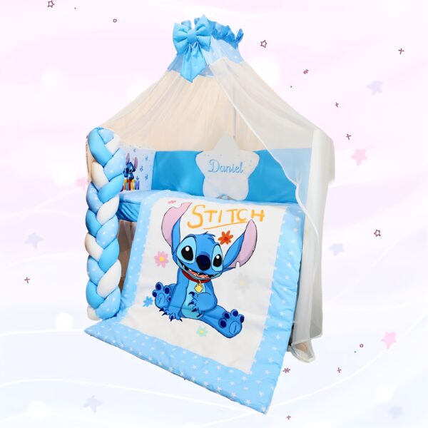 Conjunto Conforto  «Stitch azul estrelas brancas»