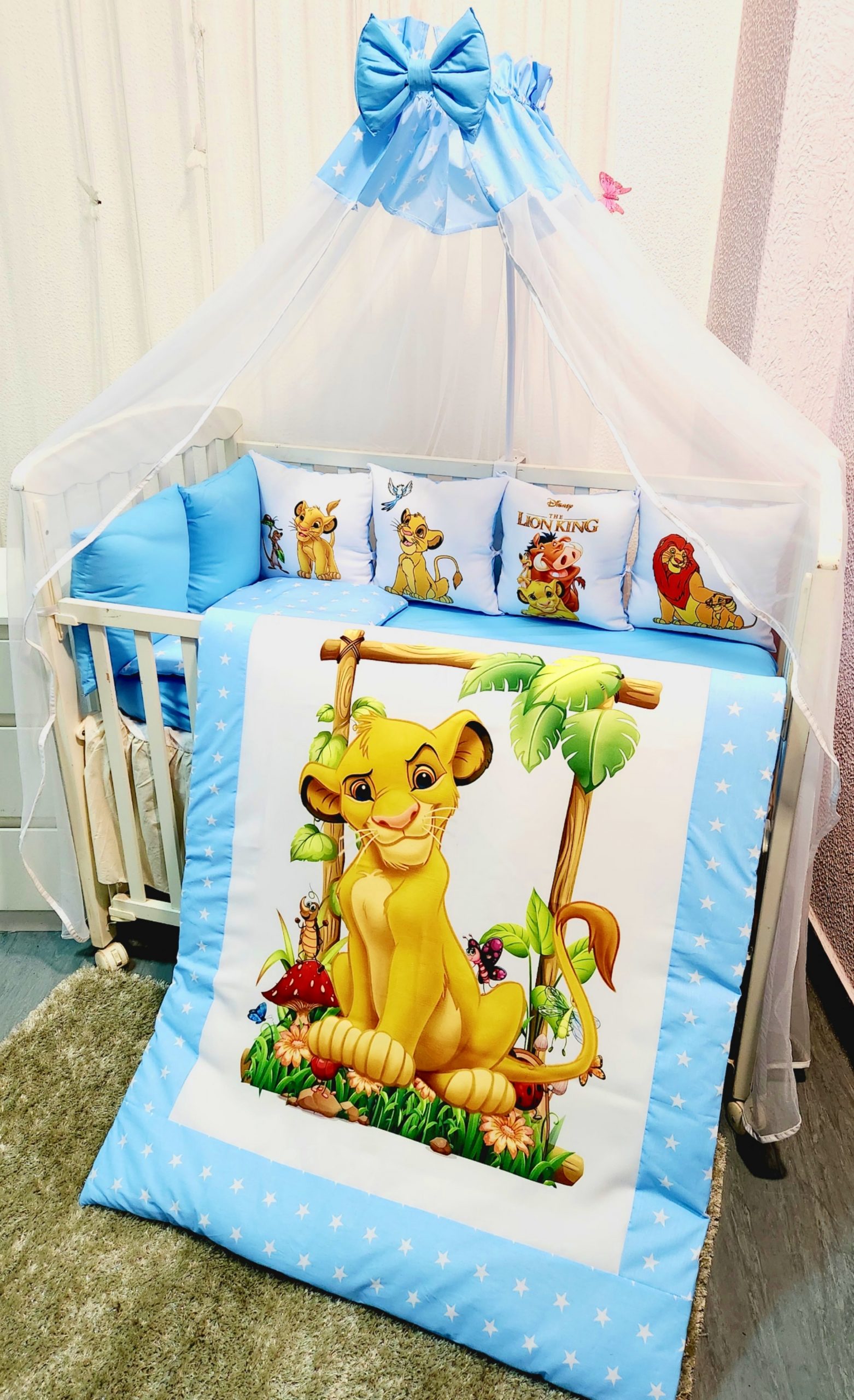 Conjunto 8 peças «Rei Leão estrelas azuis»