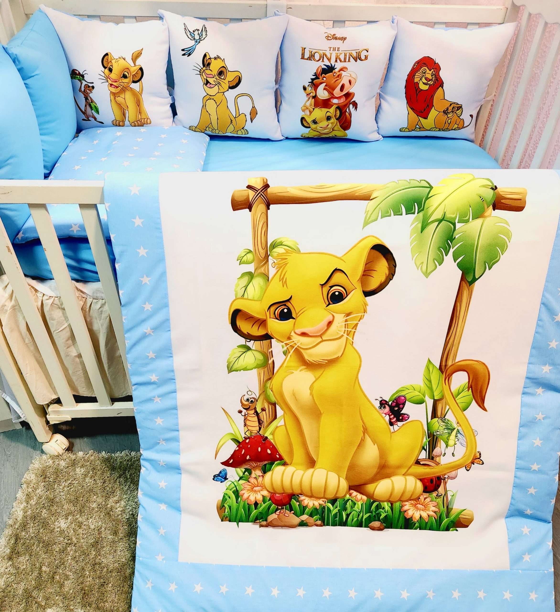 Conjunto 8 peças «Rei Leão estrelas azuis»