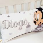 Almofada Mickey cinzento Personalizada com nome