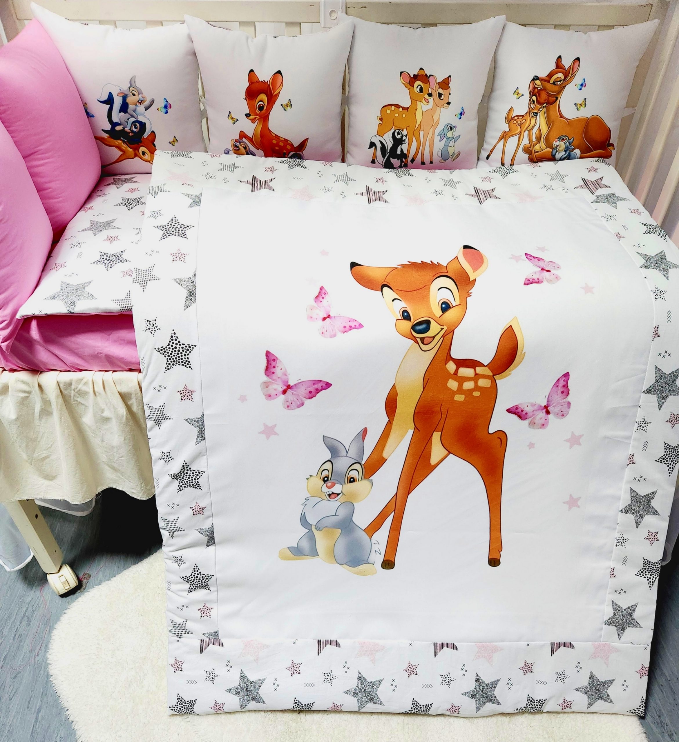 Conjunto 8 peças «Bambi com coelhinho»