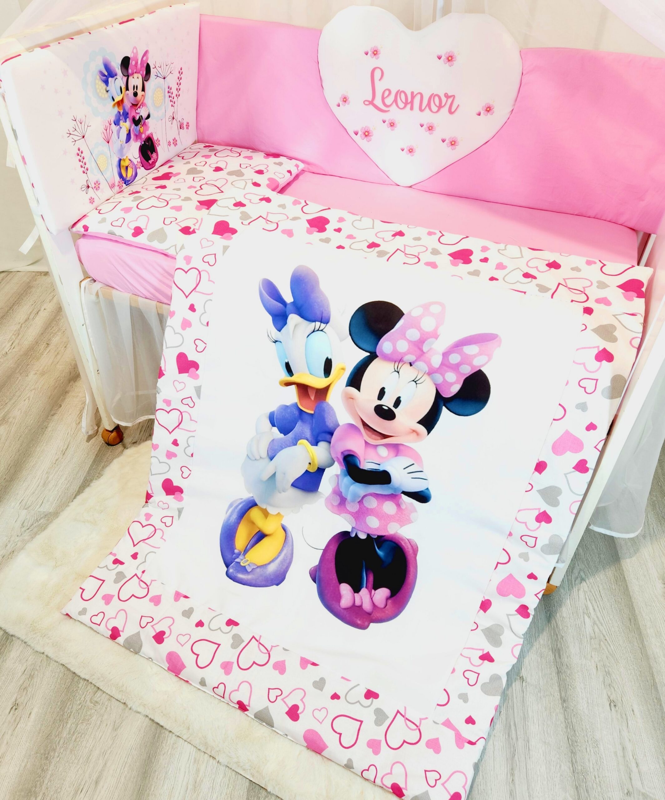 Conjunto Conforto «Minnie e Margarida Corações»