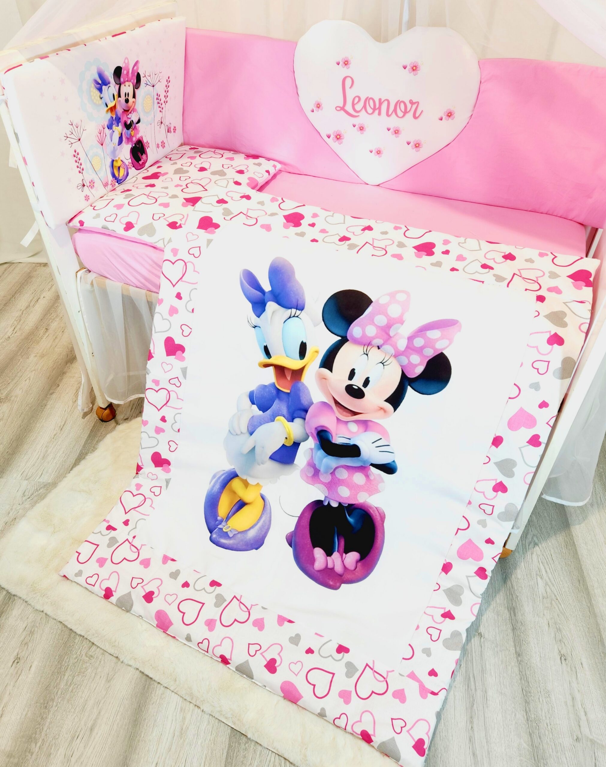 Conjunto Conforto «Minnie e Margarida Corações»