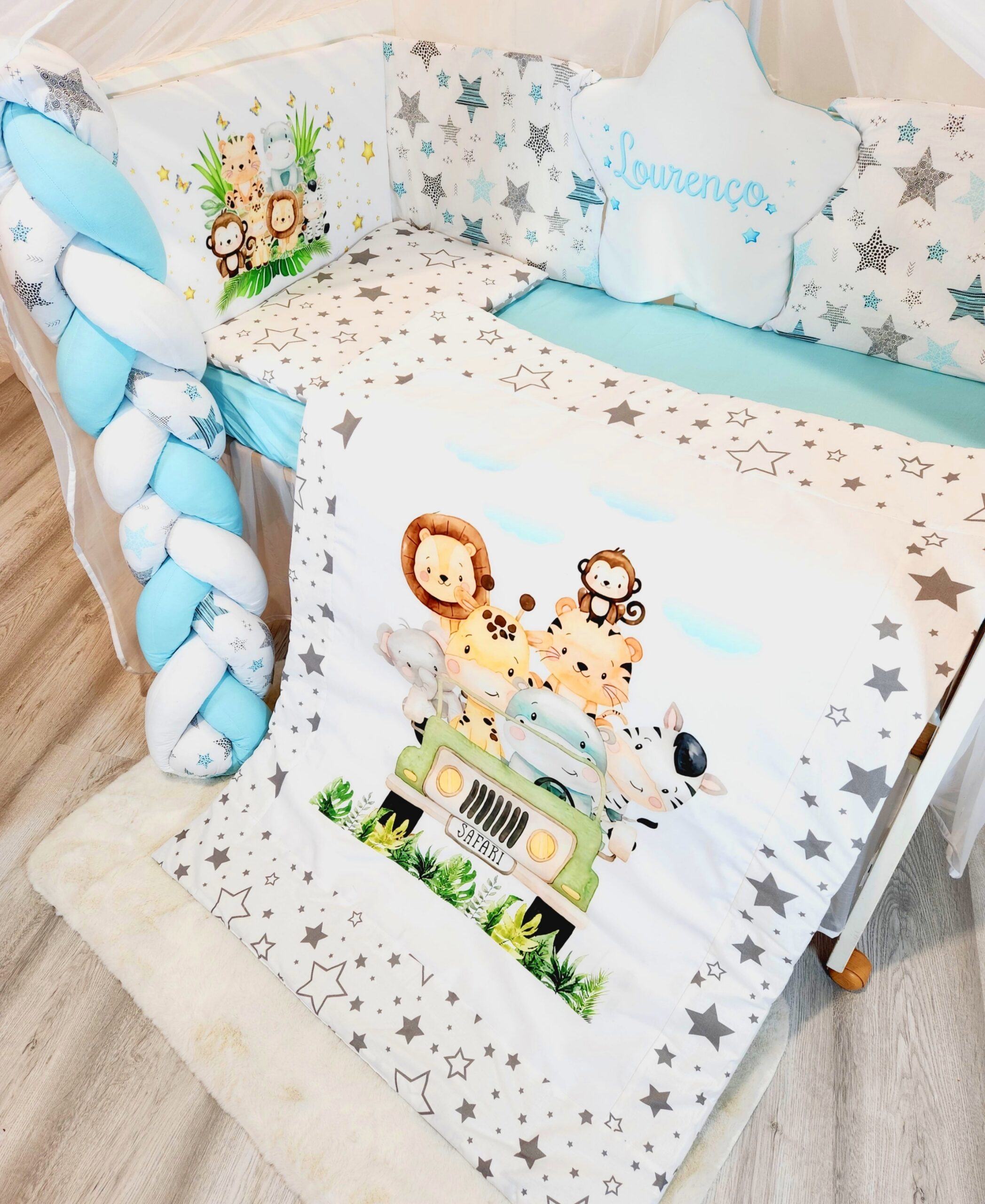 Conjunto Conforto «Safari Verde agua»