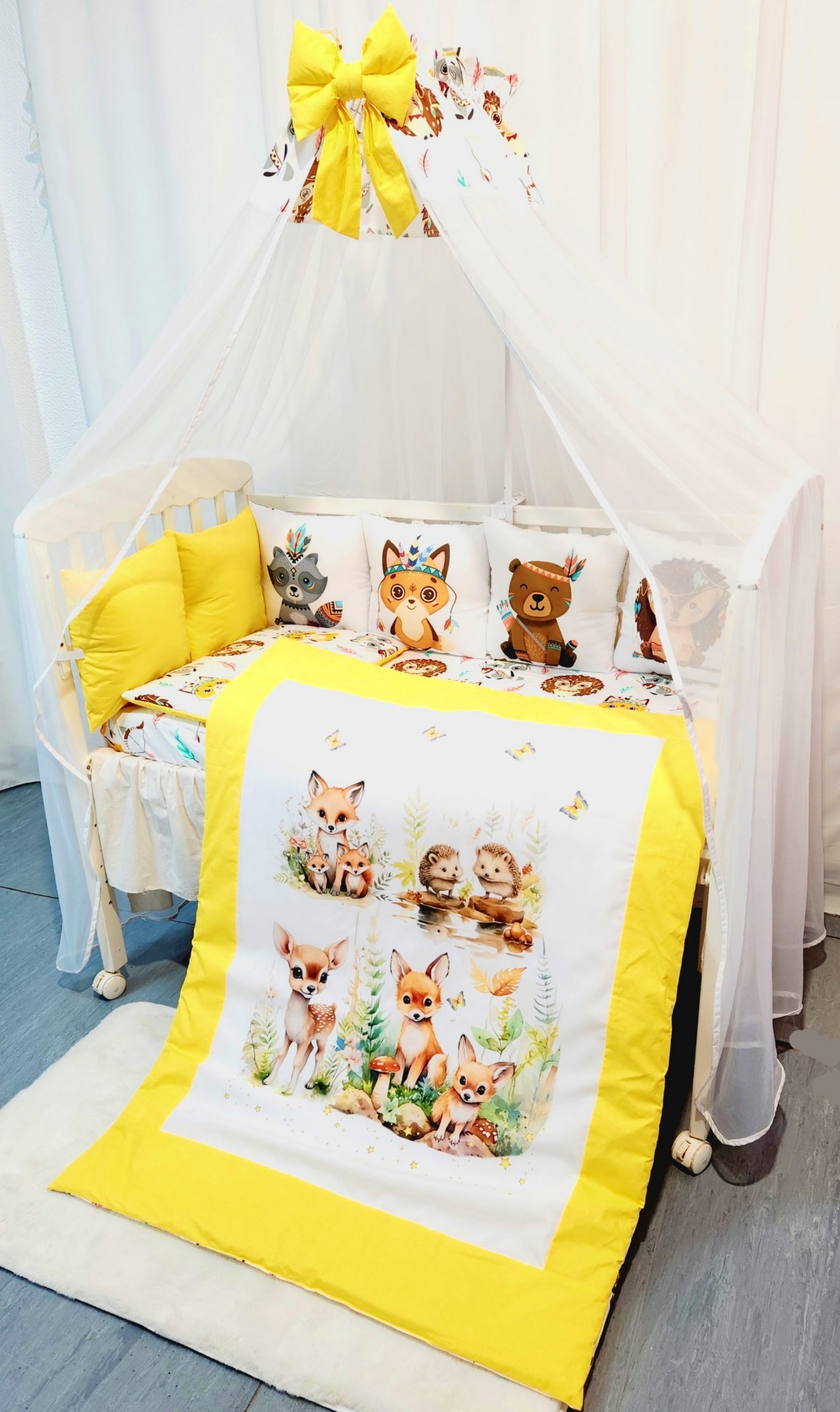 Conjunto 8 peças «Animais de Selva Amarelos»