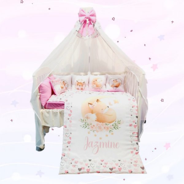 Conjunto 8 peças «Rapozinha rosa»