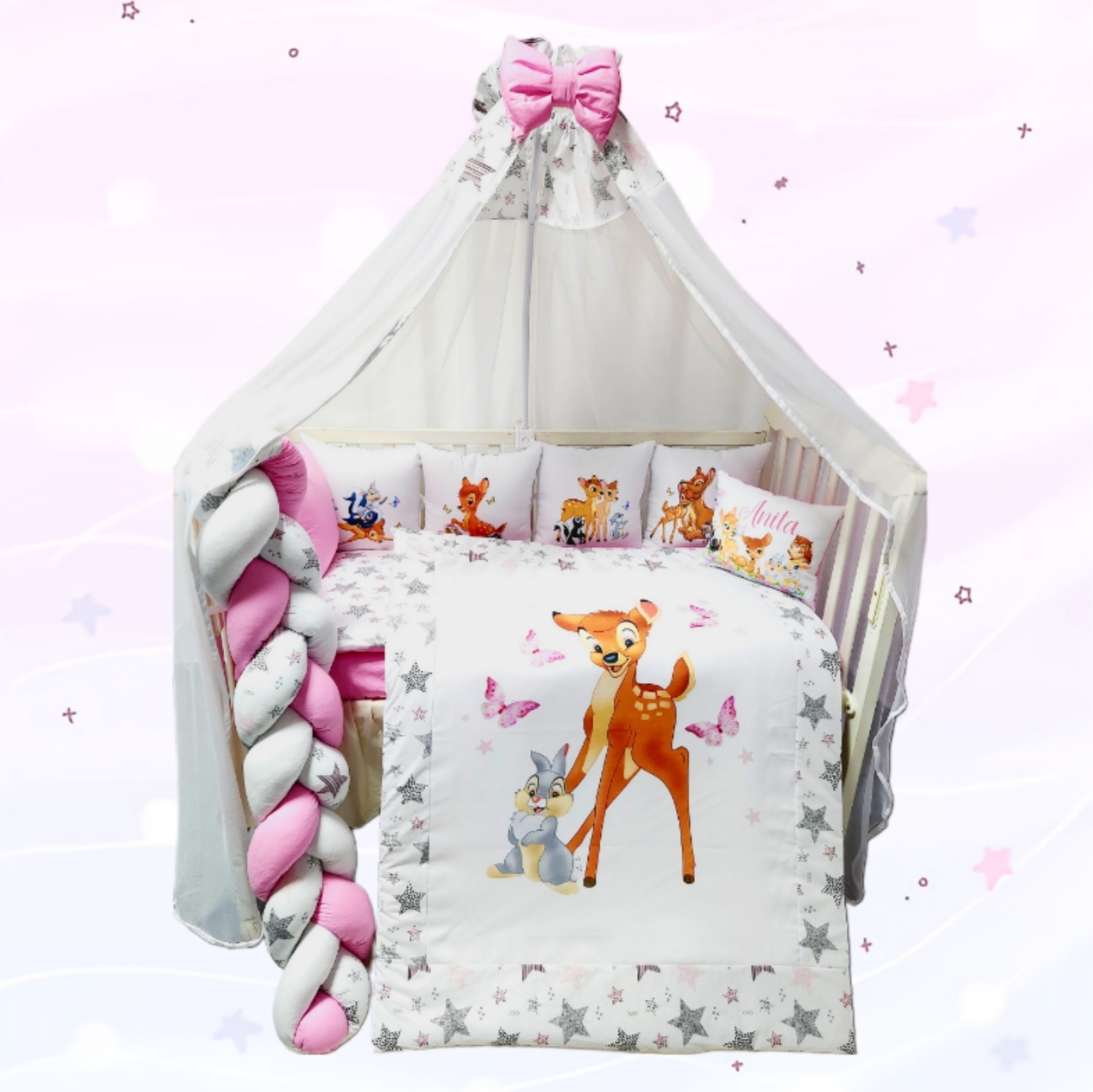 Conjunto 8 peças «Bambi com coelhinho»