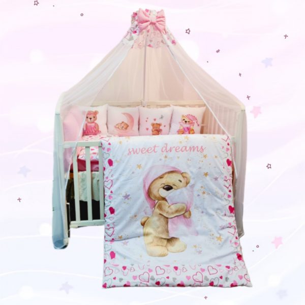 Conjunto 8 peças «Ursinha com almofada»