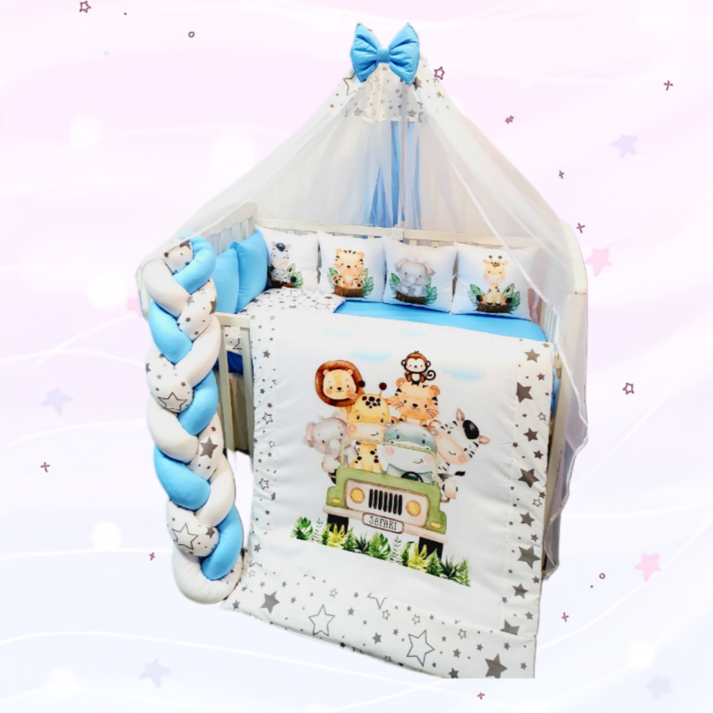 Conjunto 8 peças «Safari estrelas»