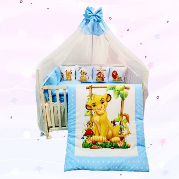 Conjunto 8 peças «Rei Leão estrelas azuis»