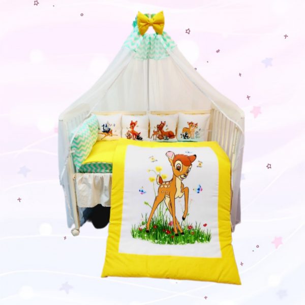 Conjunto 8 peças «Bambi com flores»