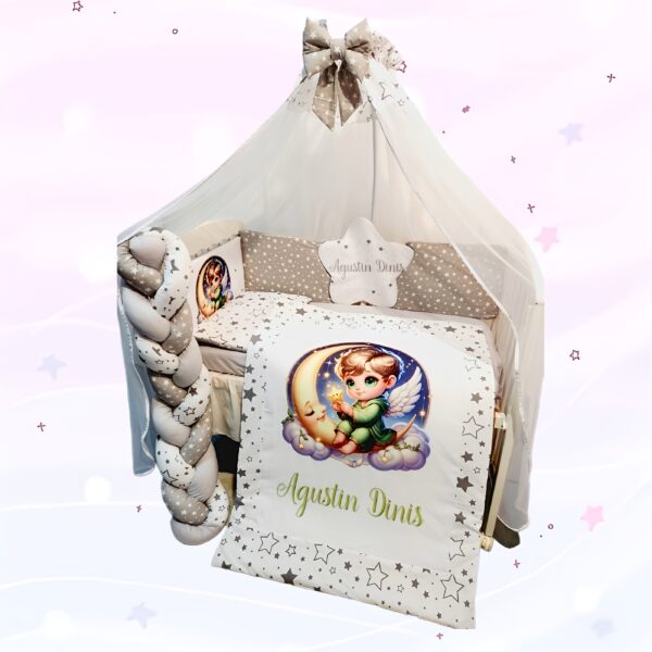 Conjunto Conforto «Anjo estrelas cinzentas»