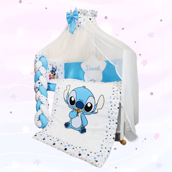 Conjunto Conforto «Stitch azul estrelas»