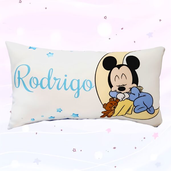 Almofada Mickey na lua Personalizada com nome