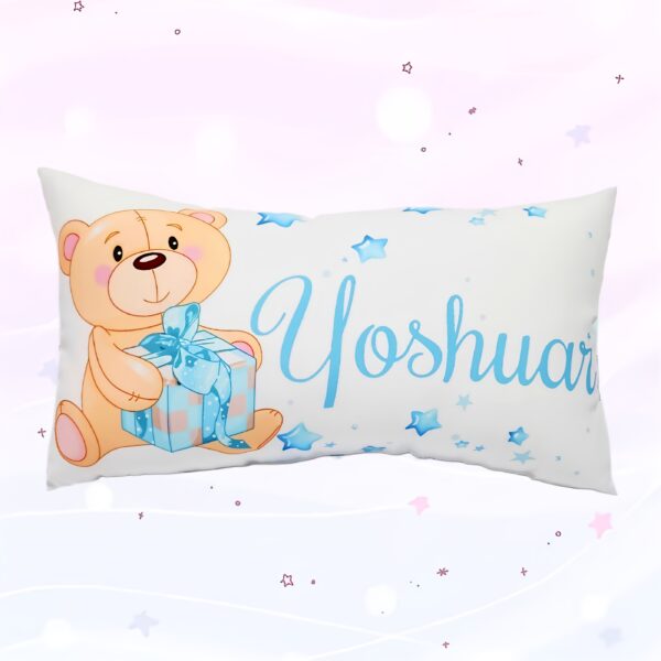 Almofada Ursinho azul Personalizada com nome