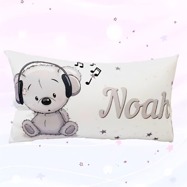 Almofada Ursinho cinzento Personalizada com nome