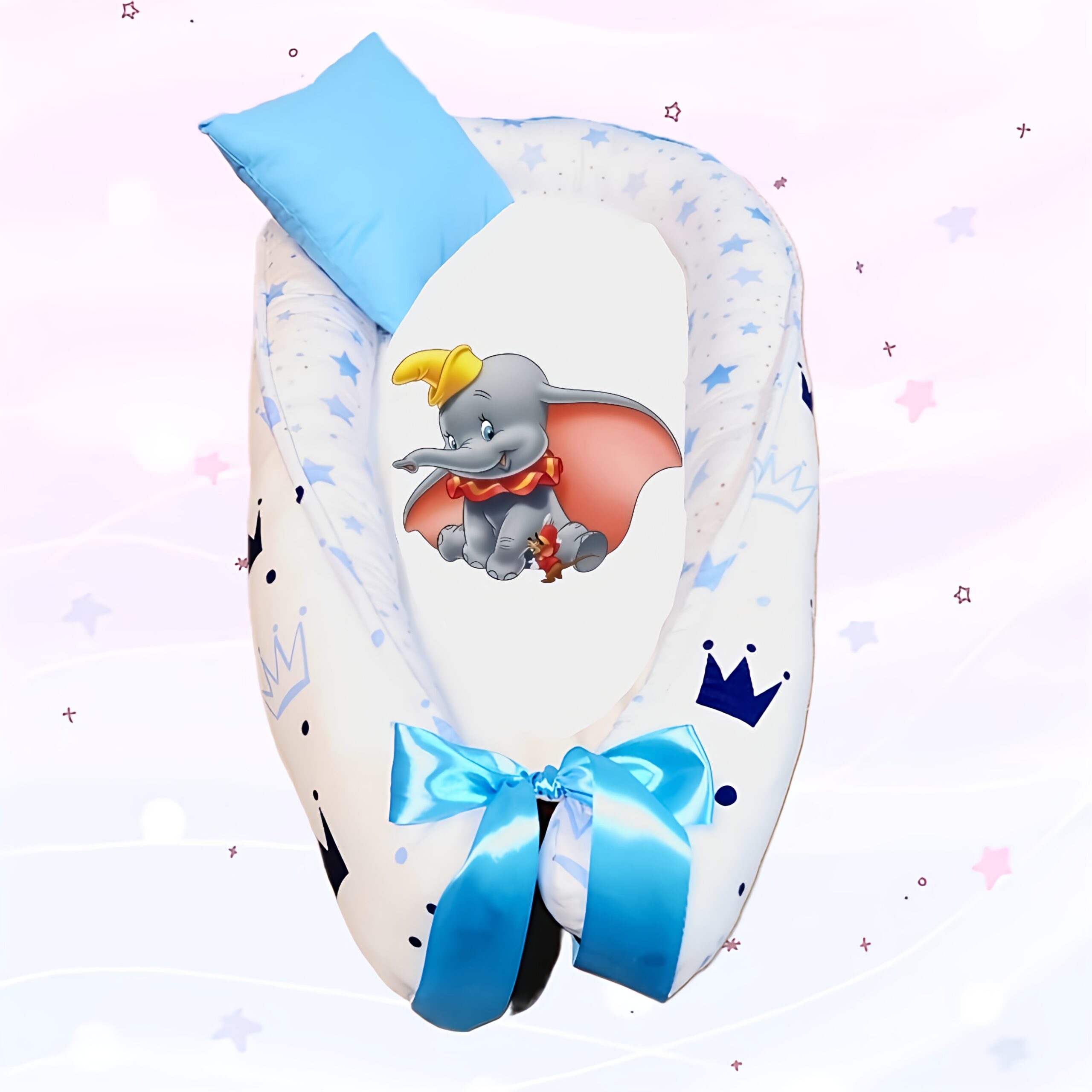 Ninho «Elefante azul coroas»