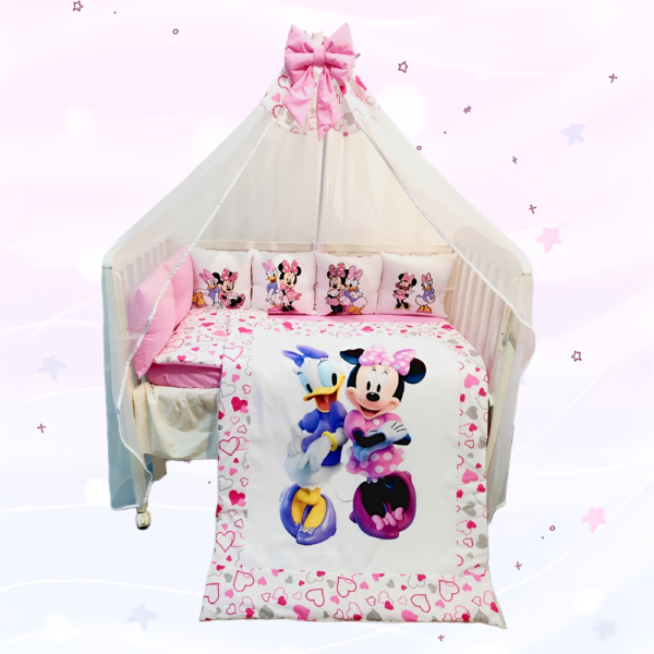 Conjunto 8 peças «Minnie e Daisy corações»