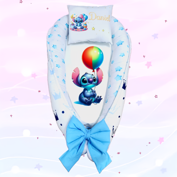 Ninho «Stitch Coroas azuis»