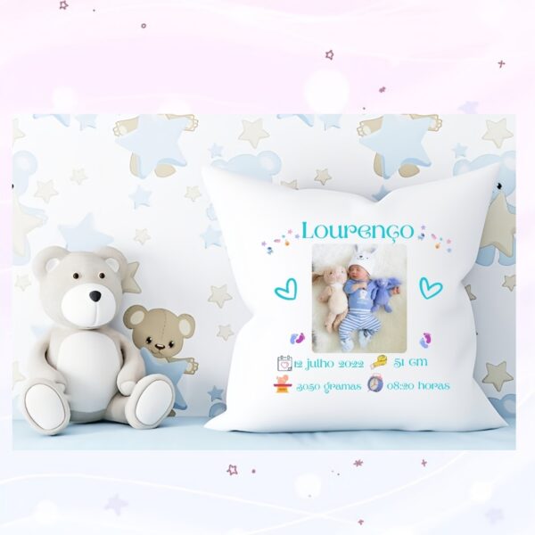 Almofada Dados Nascimento Menino