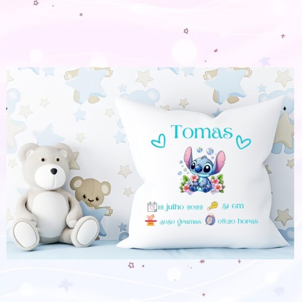 Almofada Dados Nascimento Stitch