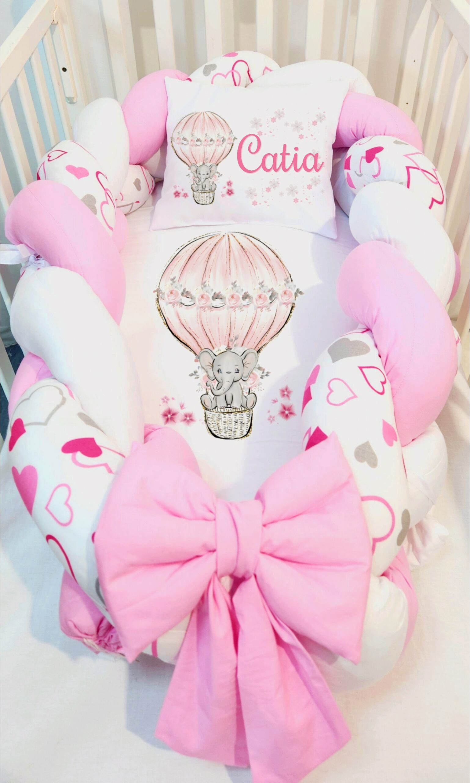 Ninho/Protetor 2 em 1 «Elefante com balão»