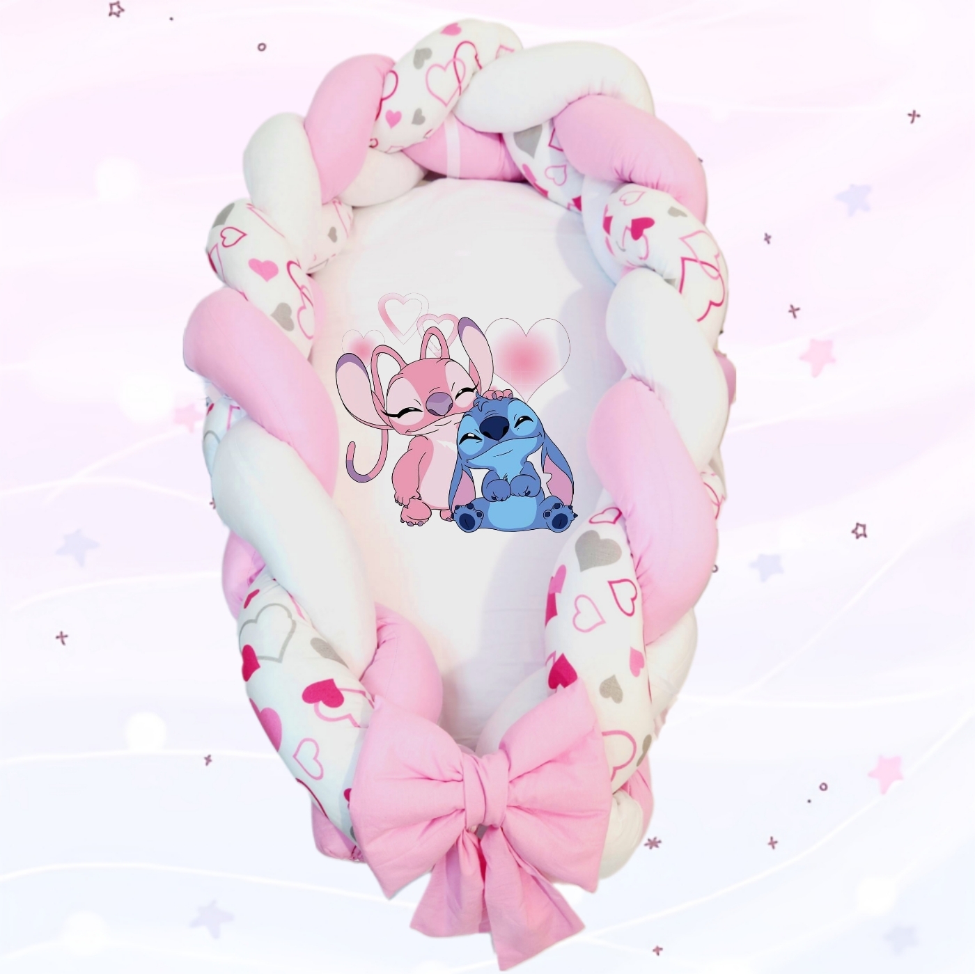 Ninho/Protetor 2 em 1 «Angel + Stitch»