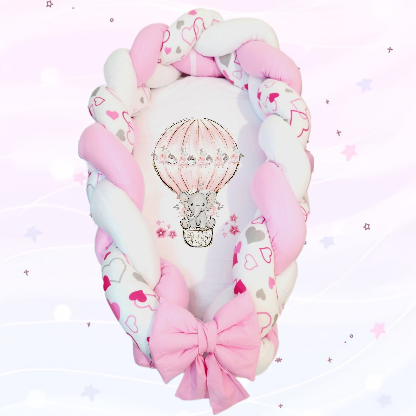 Ninho/Protetor 2 em 1 «Elefante com balão»