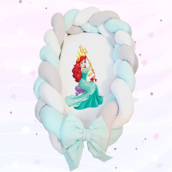 Ninho/Protetor 2 em 1 «Sereia verde agua»