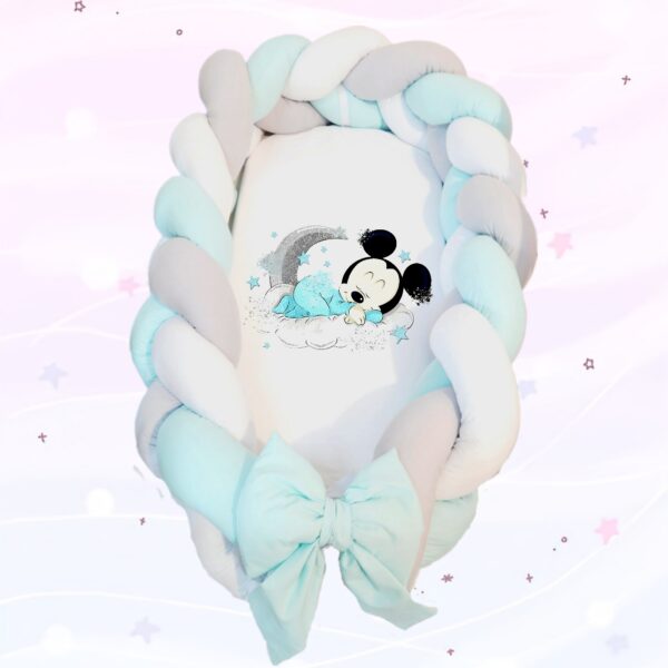 Ninho/Protetor 2 em 1 «Mickey verde agua»