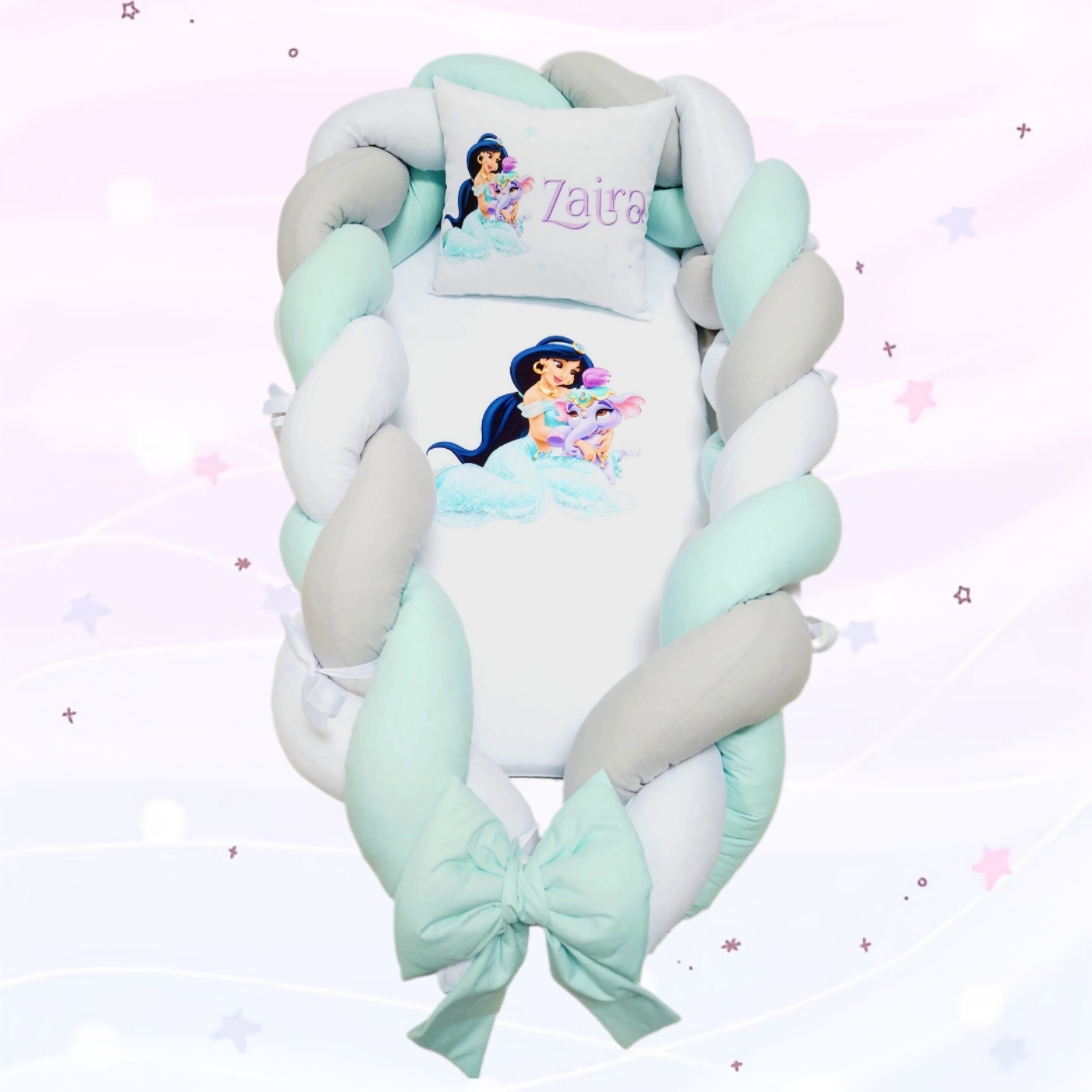 Ninho/Protetor 2 em 1 «Yasmine com elefante»