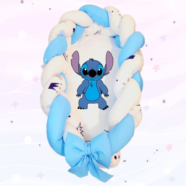 Ninho/Protetor 2 em 1 «Stitch azul»