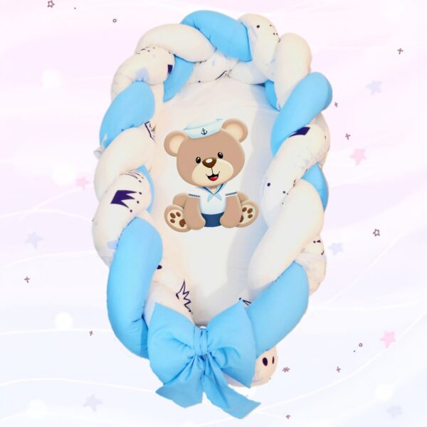 Ninho/Protetor 2 em 1 «Ursinho azul»