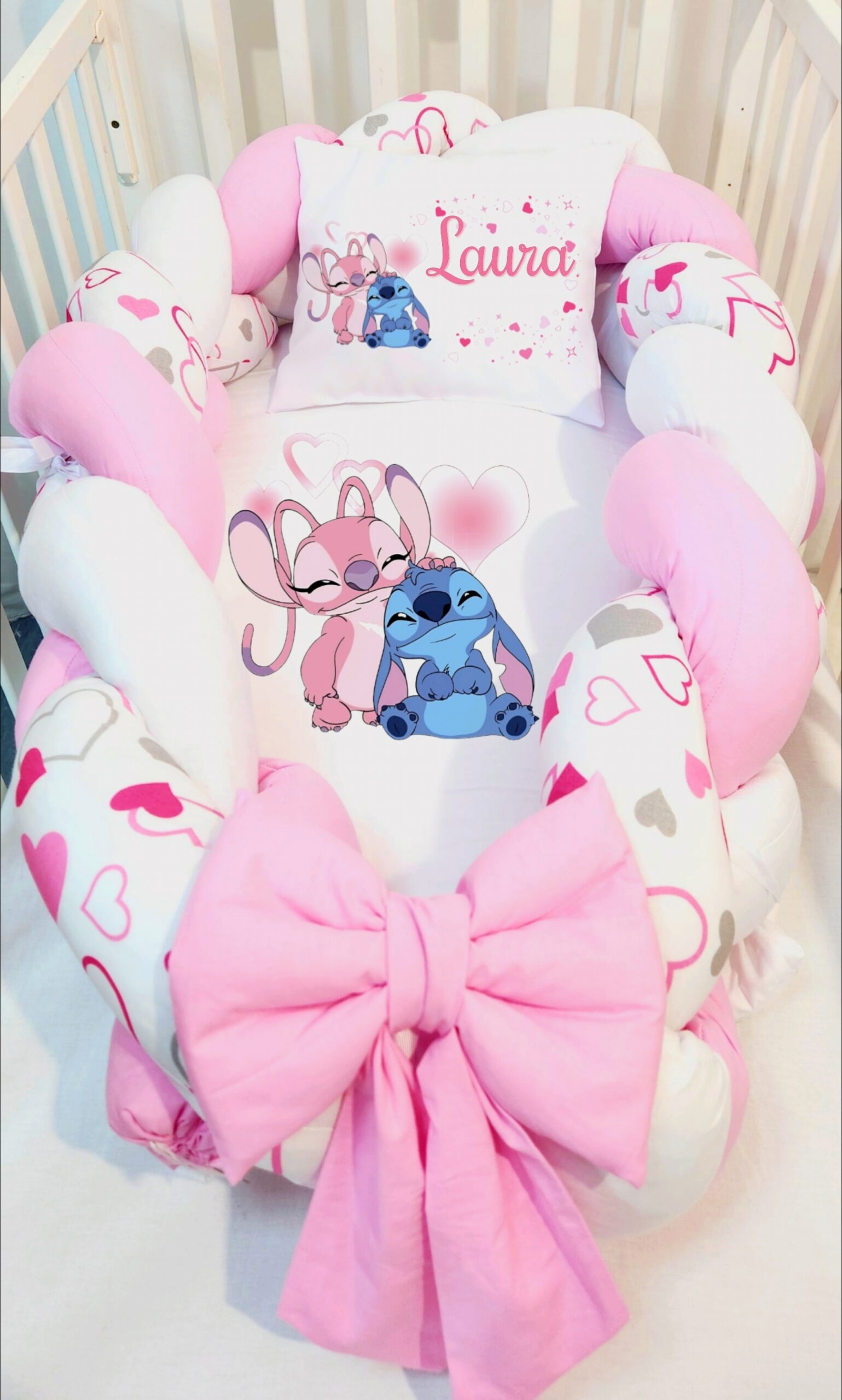 Ninho/Protetor 2 em 1 «Angel + Stitch»