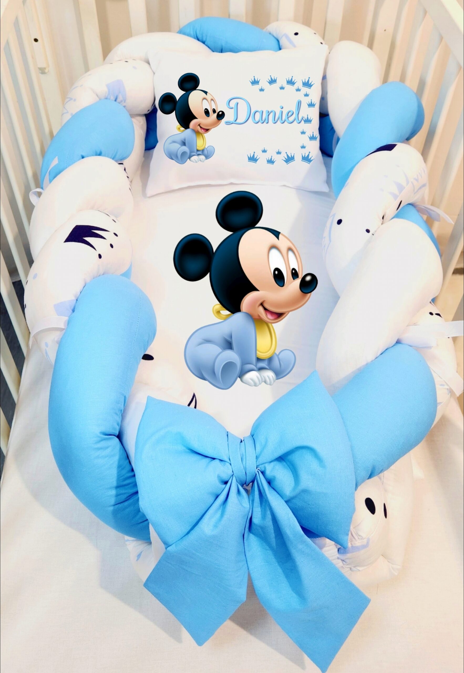 Ninho/Protetor 2 em 1 «Mickey azul»