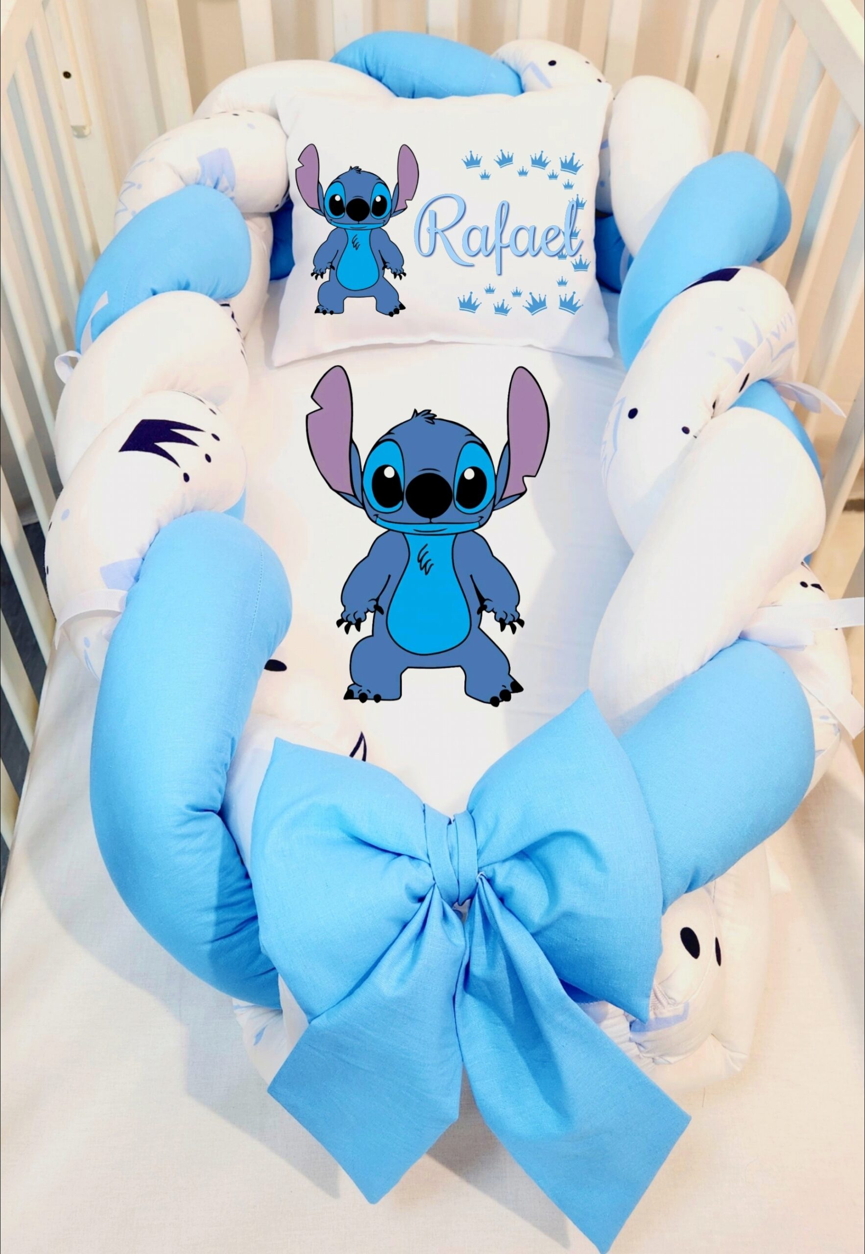 Ninho/Protetor 2 em 1 «Stitch azul»