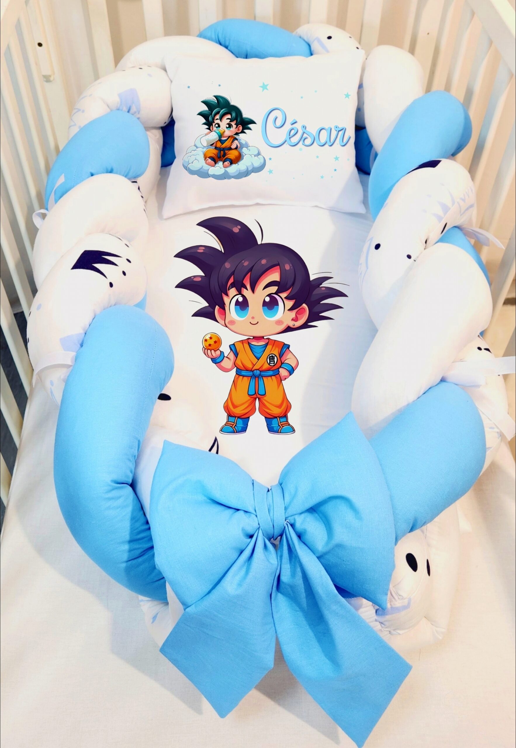 Ninho/Protetor 2 em 1 «Goku azul»