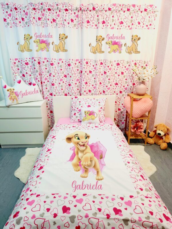 Conjunto para cama solteiro 90×200cm «Amiga do Rei Leão»