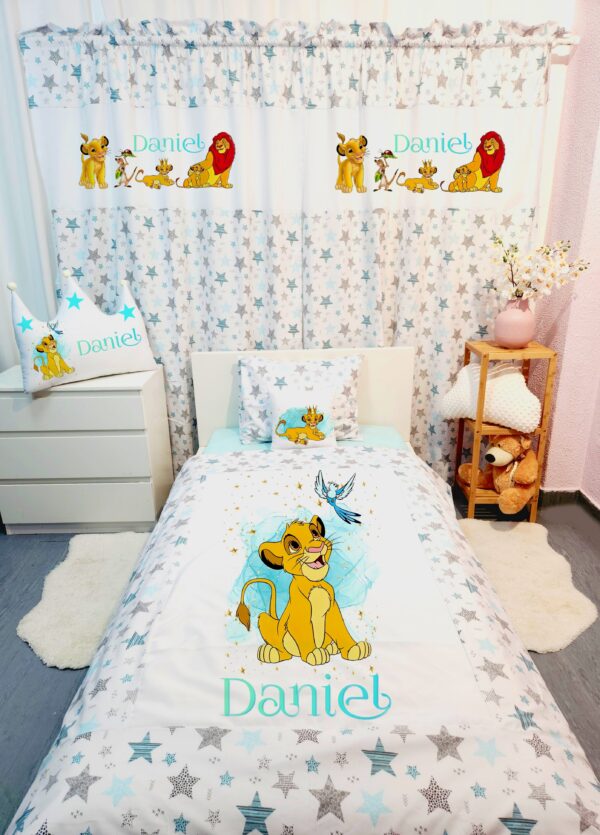 Conjunto para cama solteiro 90×200cm «Rei Leão»