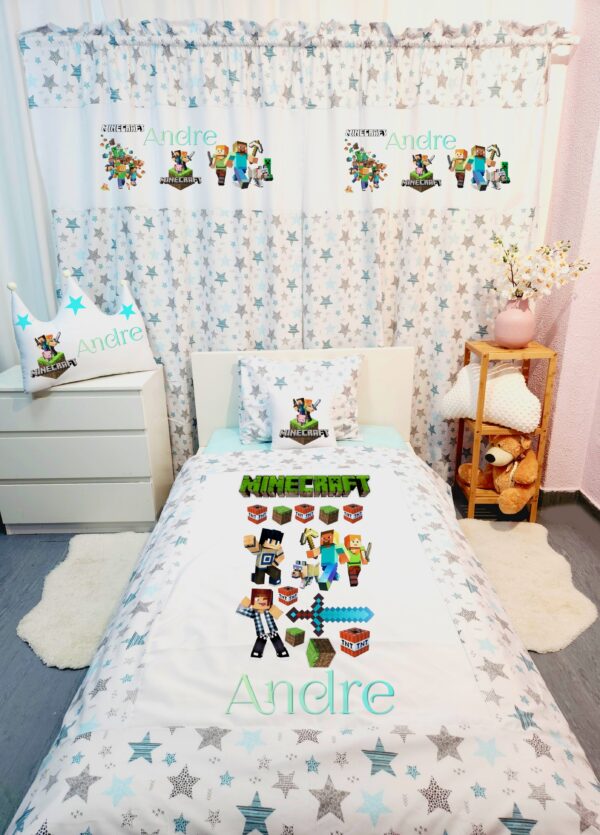 Conjunto para cama solteiro 90×200cm «Minecraft»